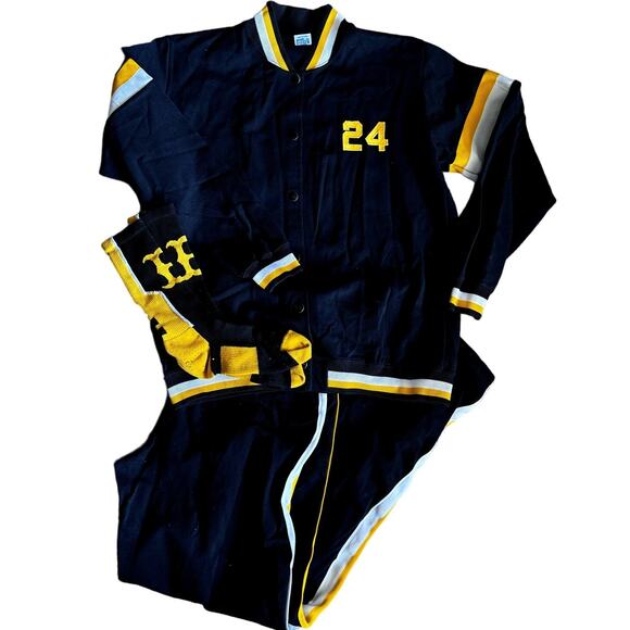 Jr. High School Athletic Wrestling Uniform Varsity Jacket, Pants #24 Size L - Picture 1 of 8